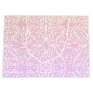 Sacola Para Presentes Grande Série de padrões Mandala Soft Pink Dream