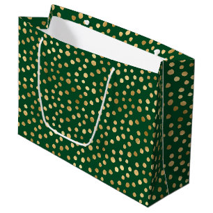 Sacola Para Presentes Grande Série Emerald e Safari Dourado Design 11