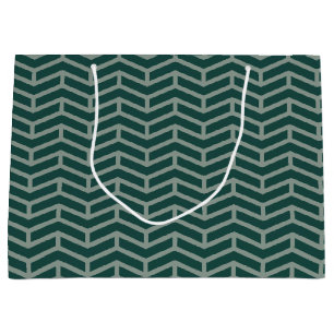 Sacola Para Presentes Grande Setas Nítidas em Oposição Crítica Chevron Dois Ton