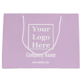 Sacola Para Presentes Grande Seu logotipo aqui Modelo no Lilac