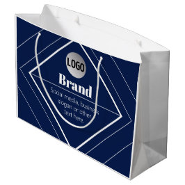 Sacola Para Presentes Grande Seu Logotipo e Design Moderno Personalizável | Azu
