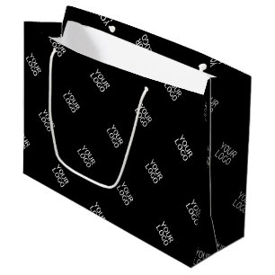 Sacola Para Presentes Grande Seu Logotipo Padrão de Logotipo Simples Repetitivo