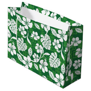 SACOLA PARA PRESENTES GRANDE SEXTA-FEIRA ALOHA (VERDE)