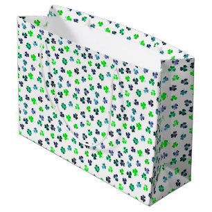 Sacola Para Presentes Grande Shamrock para Dia de São Patrício