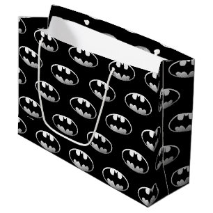 Sacola Para Presentes Grande Símbolo Batman Logotipo Grainy