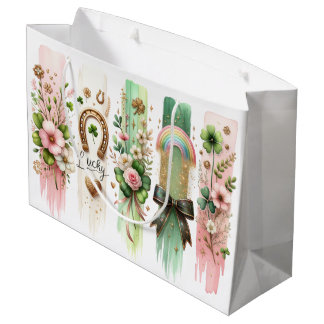 Sacola Para Presentes Grande Símbolos Sortudos, Rua.