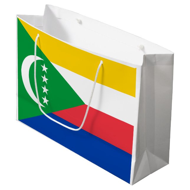 Sacola Para Presentes Grande Sinalizador Comores (Frente inclinada)