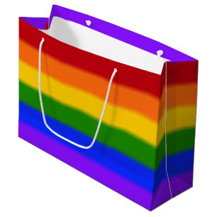 Sacola Para Presentes Grande Sinalizador de Orgulho gay do Rainbow