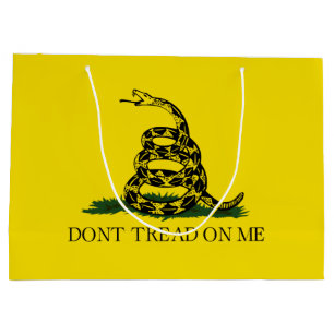 Sacola Para Presentes Grande Sinalizador Gadsden (Não Passe em Mim) (Cobra dos