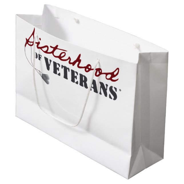 Sacola Para Presentes Grande Sisters of Veterans Military Pride Design (Frente inclinada)