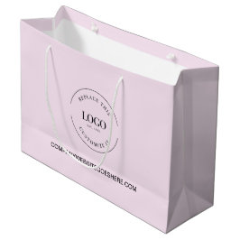 Sacola Para Presentes Grande Site de empresa personalizado, cor-de-rosa, seu lo