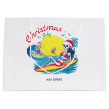 Skeleton Christmas em julho Beach Surf Naughn