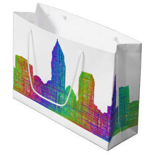Sacola Para Presentes Grande Skyline de Cleveland
