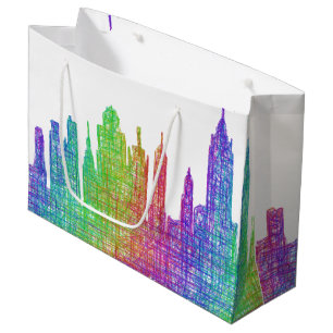 Sacola Para Presentes Grande Skyline de New York