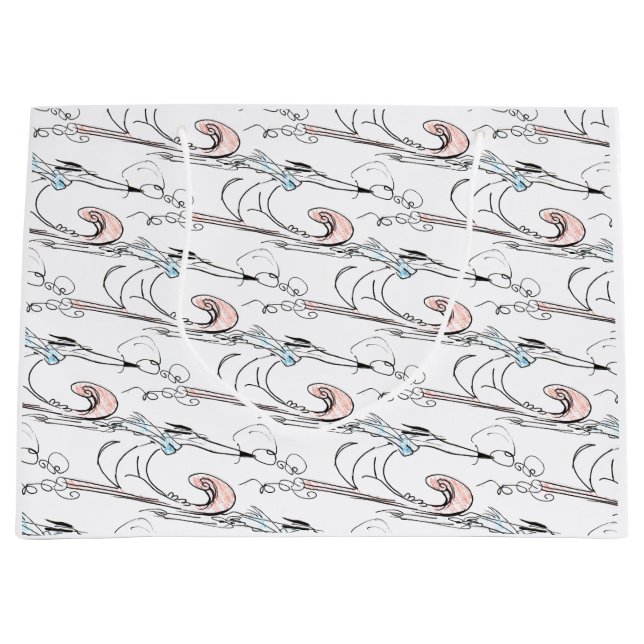 Sacola Para Presentes Grande Sled Dog Natal Gift Bag (Frente)