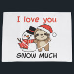 Sacola Para Presentes Grande Sloth I Love You Snow Much Snowman Pun Large Gift<br><div class="desc">Sweet sloth with snowman. I love you snow much - a snow pun for winter and Christmas. A warm greeting in the cold season for the holidays. Christmas sloth with snowman.</div>
