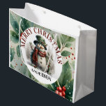 Sacola Para Presentes Grande Snowman Cute Christmas Deseja Plata<br><div class="desc">Snowman Cute Watercolor O Natal Deseja Conveniência é a chave durante esta estação movimentada! Visite nossa loja Zazzle para explorar a coleção completa de Snowman Cute Watercolor Christmas Wish. Com apenas alguns cliques, você pode ter esses designs deliciosos entregues diretamente à sua porta. Se precisar de mais alguma personalização, por...</div>