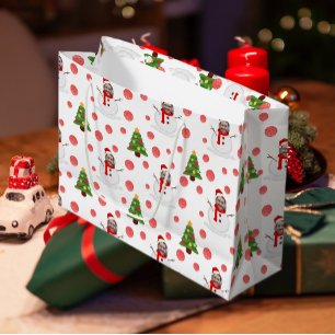 Sacola Para Presentes Grande Snowman Divertido Com Fotografia Personalizada Fac