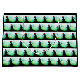 Sacola Para Presentes Grande Snowman Holiday Gift Bag assustador