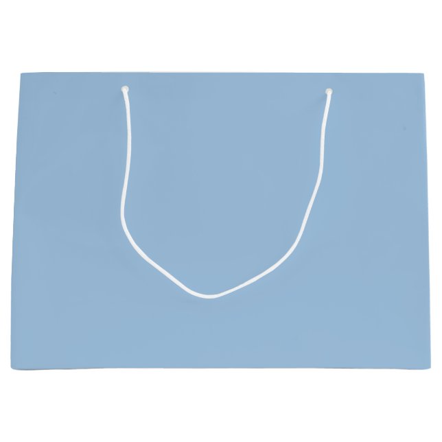 Sacola Para Presentes Grande Solid Azul de Inverno Suave (Frente)