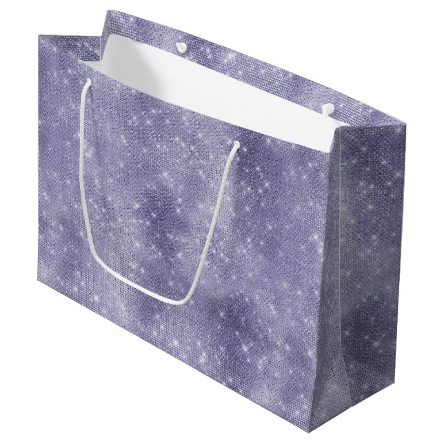 Sacola Para Presentes Grande Sonho Roxo Sparkle (Frente inclinada)