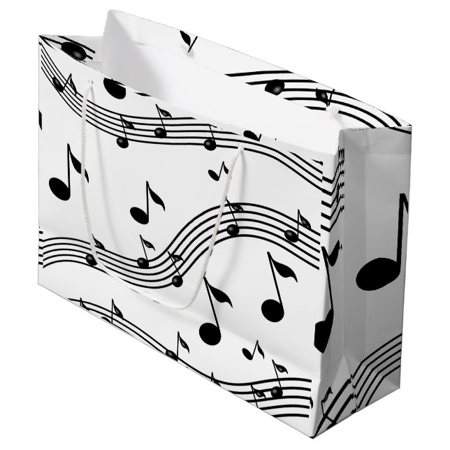 Sacola Para Presentes Grande Sonhos de instrumentos de música padronizados (Frente inclinada)