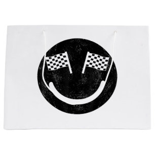 Sacola Para Presentes Grande Sorriso de corrida para Race Car Party