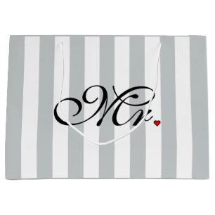 Sacola Para Presentes Grande Sr. Husband Groom Clique para Personalizar as faix