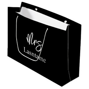 Sacola Para Presentes Grande Sra. Personalizada Bridal Large Gift Bag