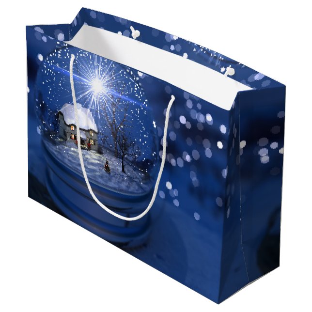 Sacola Para Presentes Grande Starlight Globe Gift Bag (Verso inclinado)