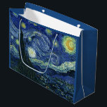 Sacola Para Presentes Grande Starry Night Vincent van Gogh Fine Art Painting<br><div class="desc">Vincent van Gogh (holandês, 1853 - 1890) Starry Night, 1889, Oil on canvas Unframed: 73 × 92 cm (28, 7 × 36, 2 pol) Esta pintura mostra a vista da janela virada para leste da sala de asilo de Van Gogh na Santo-Rémy-de-Provence Ele acrescentou uma vila idealizada. Está na coleção...</div>