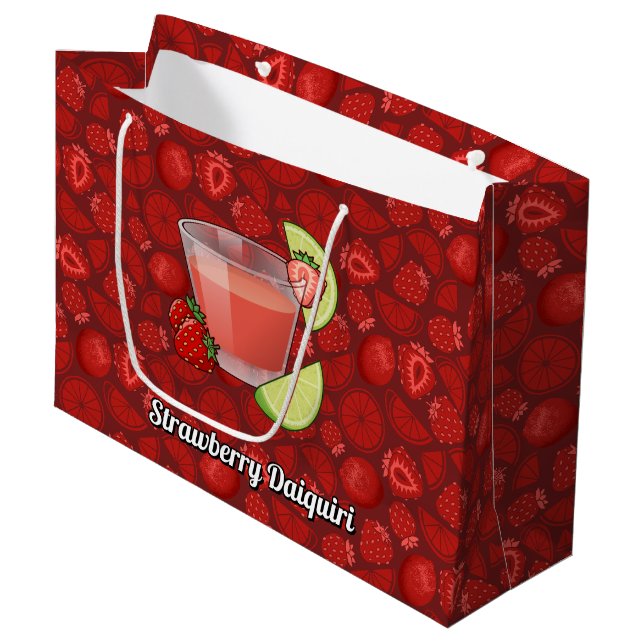 Sacola Para Presentes Grande Strawberry Daiquiri Large Gift Bag (Frente inclinada)