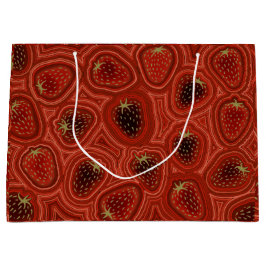 Sacola Para Presentes Grande Strawberry Dreams