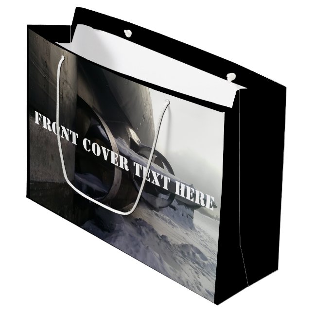 Sacola Para Presentes Grande Submarino Antigo (Frente inclinada)