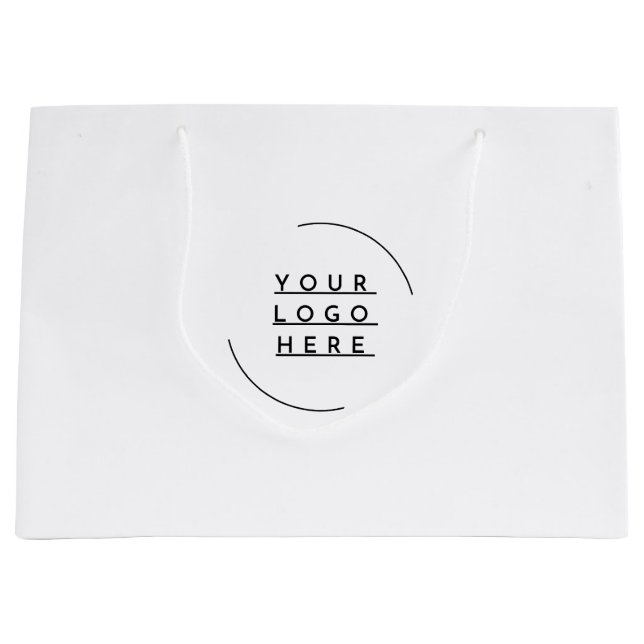 Sacola Para Presentes Grande Substitua seu logotipo (Frente)