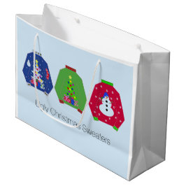 Sacola Para Presentes Grande Suéteres Feios de Natal