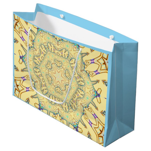 Sacola Para Presentes Grande Sunny Pattern in Gentle Yellow (Frente inclinada)