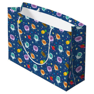 Sacola Para Presentes Grande Super Simples Bumble Nums Space Birthday