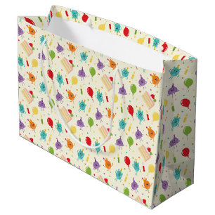 Sacola Para Presentes Grande Super Simples Padrão de Bumble Nums Birthday Cak