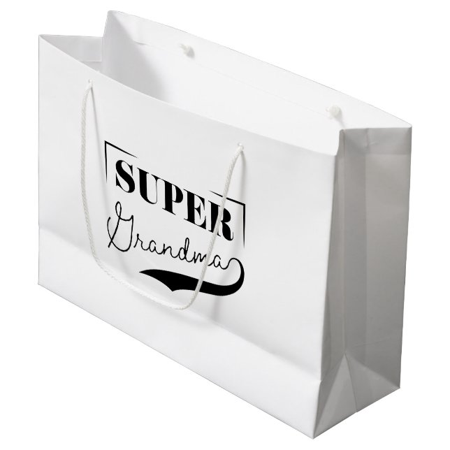 Sacola Para Presentes Grande Super vovó (Frente inclinada)