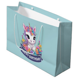 Sacola Para Presentes Grande Sweet Magical Baby Unicorn