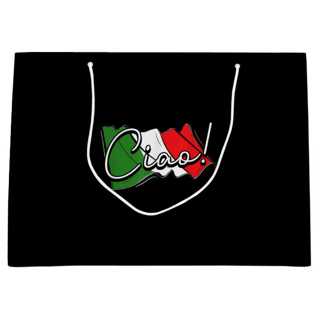 Sacola Para Presentes Grande Tchau! - Patinete de Veneza italiano e europeu e L (Frente)