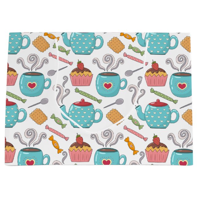 Sacola Para Presentes Grande Tea Time e Sweets Gift Bag (Frente)
