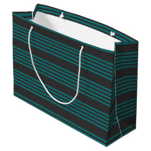 Sacola Para Presentes Grande Teal e carvão cinco estilos