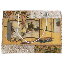 Sacola Para Presentes Grande Tela de alteração de coromandel pintada