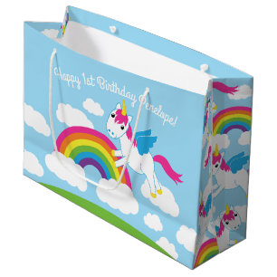 Sacola Para Presentes Grande Tema bonito do partido de primeiro aniversario dos