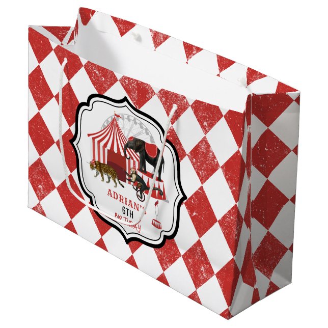 Sacola Para Presentes Grande Tema do Festival de Carnaval Grande Aniversário do (Frente inclinada)