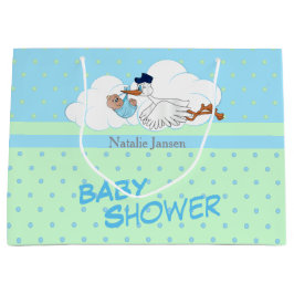 Sacola Para Presentes Grande Tempestade com um bebê bonito