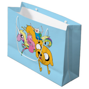 Sacola Para Presentes Grande Tempo de Aventura Senhora, Bublegum, Finn e Jake