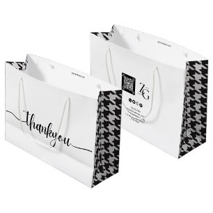 Sacola Para Presentes Grande Tendência Obrigado Logotipo Personalizado Para Neg
